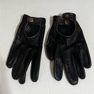 DENTS Men’s Black Leather Driving Gloves
